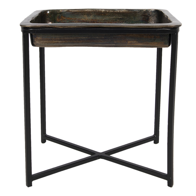 Clayre & Eef Bijzettafel 38x29x42 cm aluminium rechthoek 1161845 large