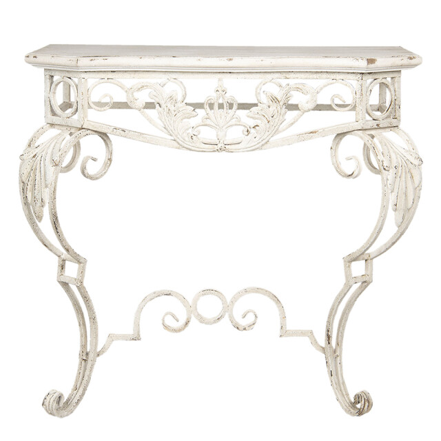 Clayre & Eef Sidetable 86x44x81 cm ijzer hout rechthoek wandtafel 1095926 large