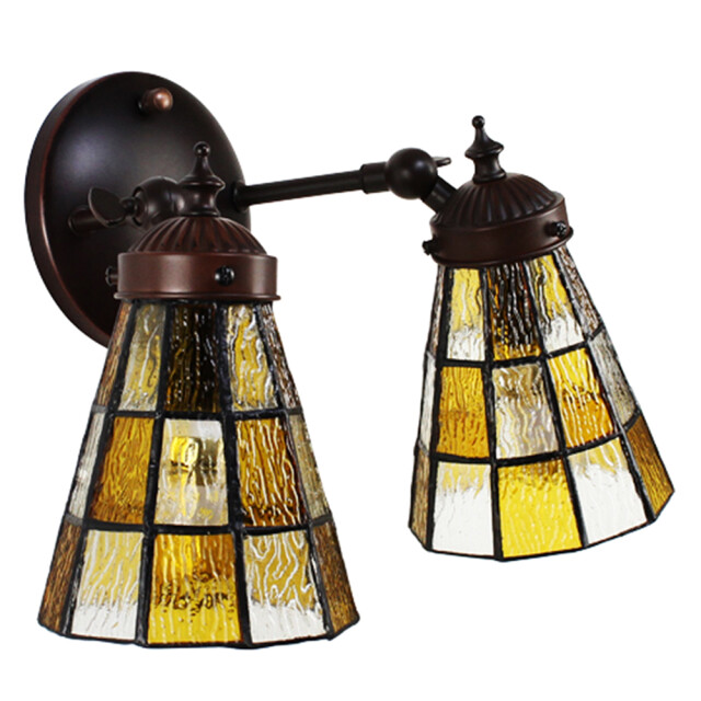 LumiLamp Wandlamp tiffany 30x23x23 cm glas metaal rond muurlamp 1985713 large