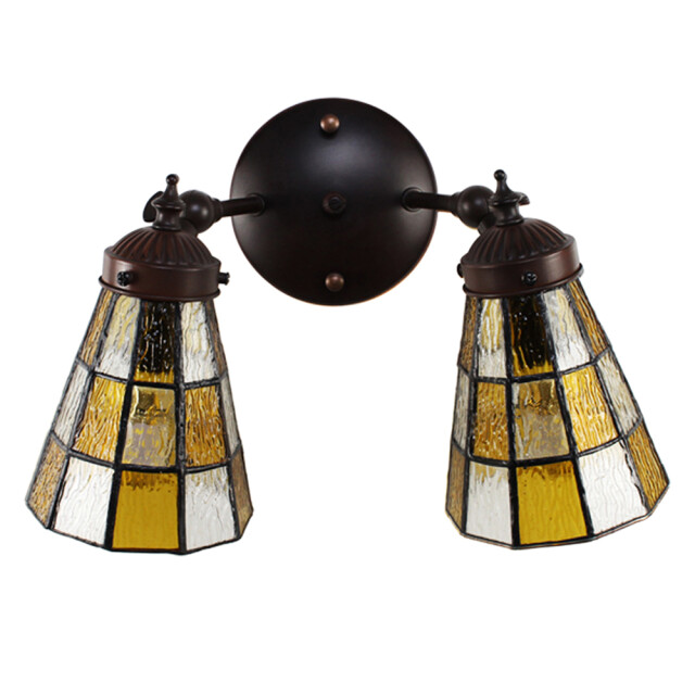 LumiLamp Wandlamp tiffany 30x23x23 cm glas metaal rond muurlamp 1985713 large