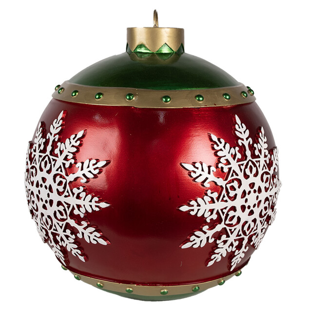 Clayre & Eef Grote kerstbal kerst decoratie Ø 39x44 cm kunststof 2959582 large