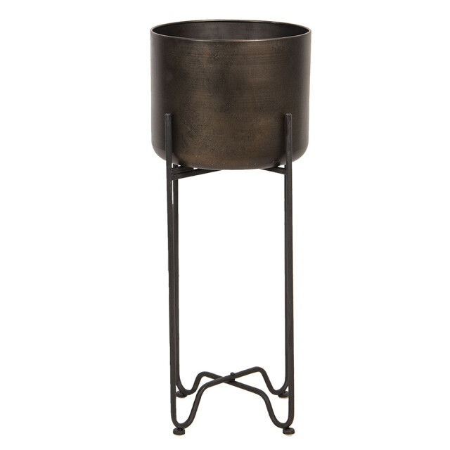 Clayre & Eef Plantenstandaard Ø 28x71 cm ijzer rond bloempot op poten 2201532 large