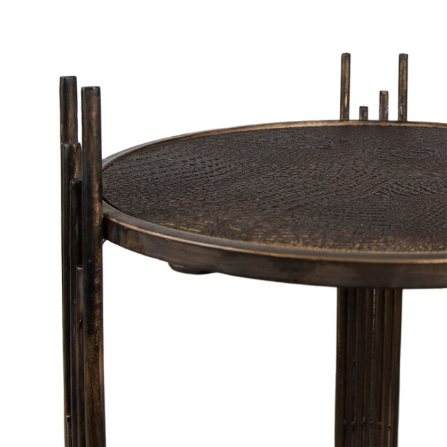 Clayre & Eef Bijzettafel 42x41x89 cm ijzer rond salontafel 2823016 large