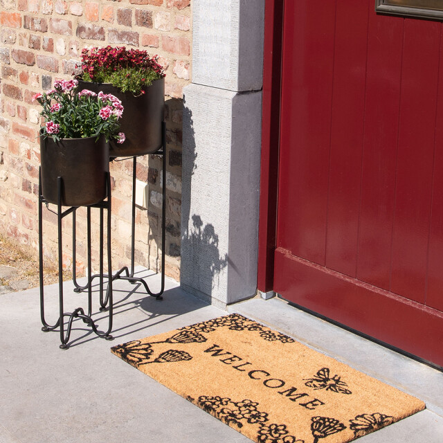 Clayre & Eef Plantenstandaard Ø 28x71 cm ijzer rond bloempot op poten 2201532 large