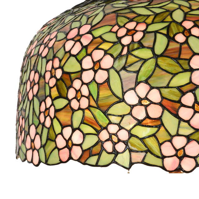 LumiLamp Tiffany tafellamp Ø 46x72 cm groen roze glas tiffany bureaulamp 2795682 large