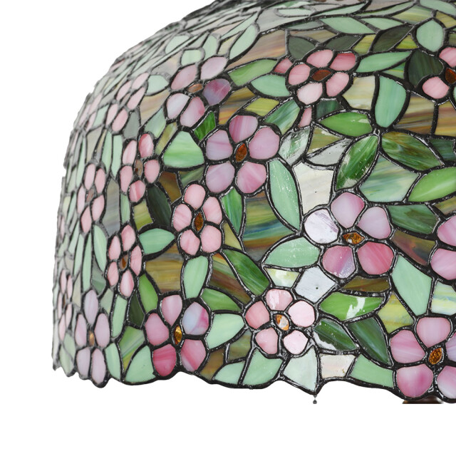 LumiLamp Tiffany tafellamp Ø 46x72 cm groen roze glas tiffany bureaulamp 2795682 large