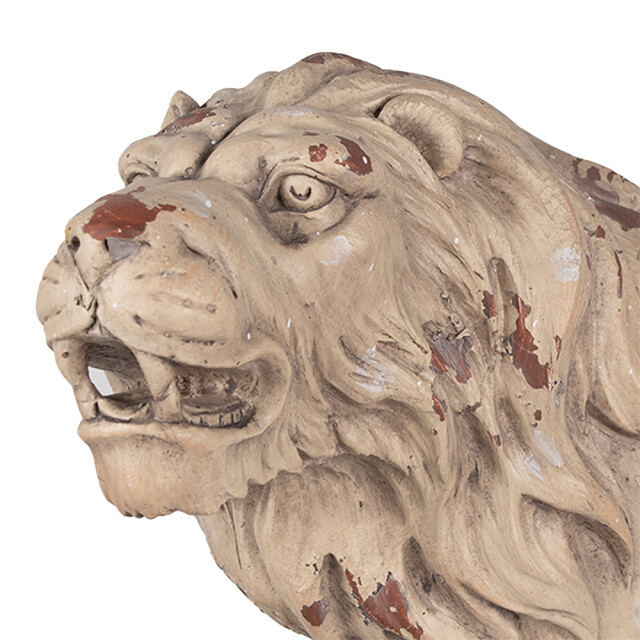 Clayre & Eef Decoratie beeld leeuw 55x23x40 cm bruin keramisch materiaal 2831201 large