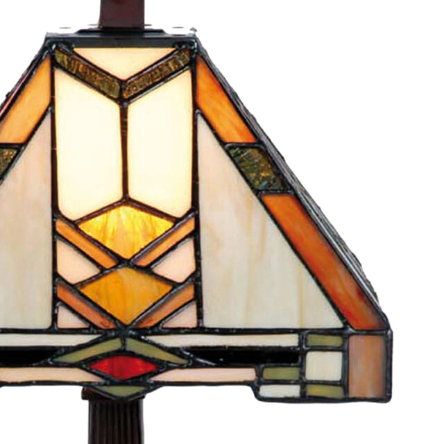 LumiLamp Tiffany tafellamp 22x22x38 cm geel glas tiffany bureaulamp 1088708 large