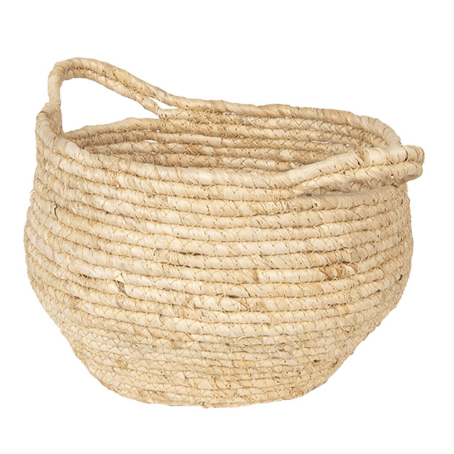 Clayre & Eef Opbergmand set van 3 Ø 30 Ø 25 Ø 20 cm zeegras rond mand 1094428 large