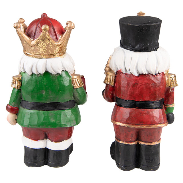 Clayre & Eef Beeld notenkraker 21 cm groen polyresin kerstdecoratie 2201512 large