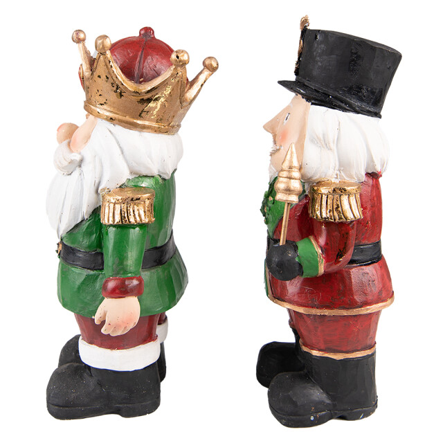 Clayre & Eef Beeld notenkraker 21 cm groen polyresin kerstdecoratie 2201512 large