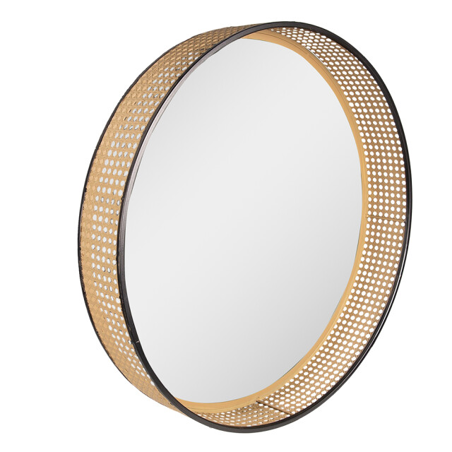 Clayre & Eef Spiegel Ø 60 cm metaal rond grote spiegel 2230448 large