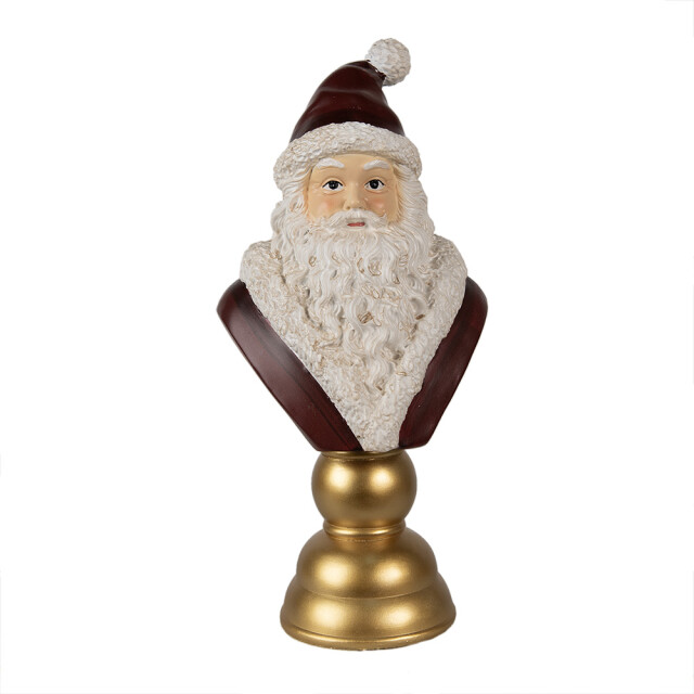 Clayre & Eef Buste kerstman 19x15x40 cm polyresin kerstdecoratie 2709865 large