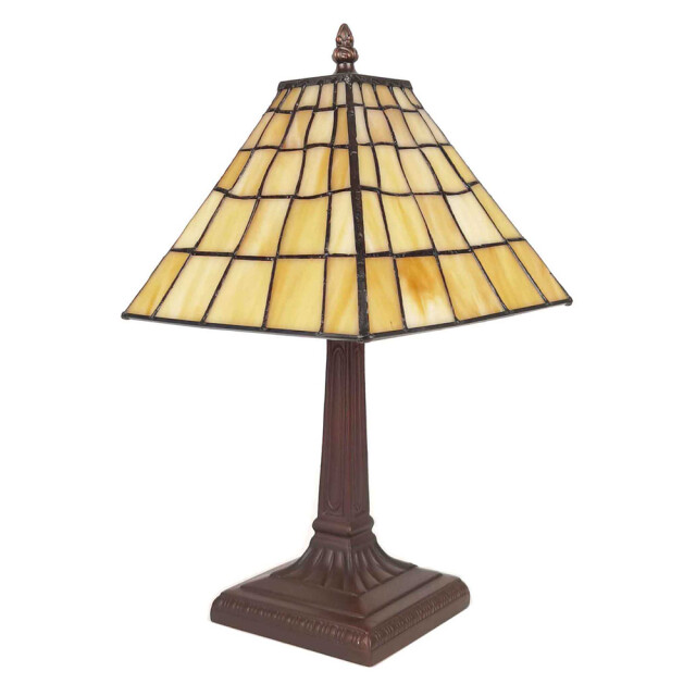 LumiLamp Tiffany tafellamp Ø 20x38 cm kunststof glas tiffany bureaulamp 1980513 large