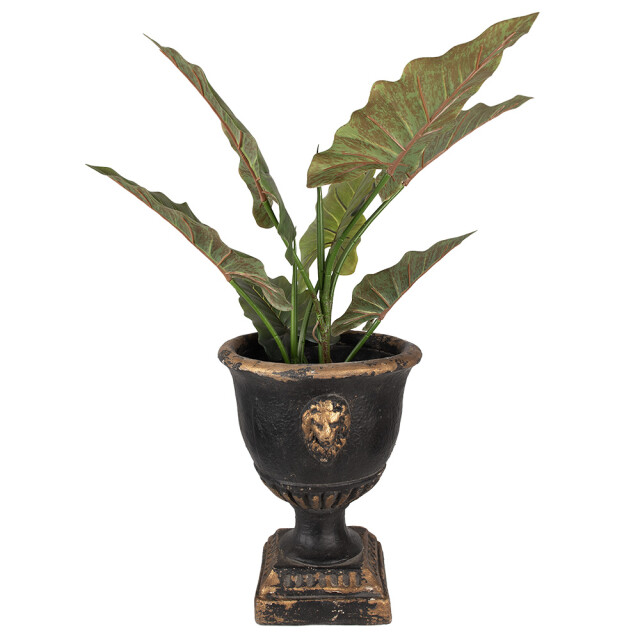 Clayre & Eef Bloempot Ø 33x42 cm zwart keramisch materiaal plantenhouder 2847947 large