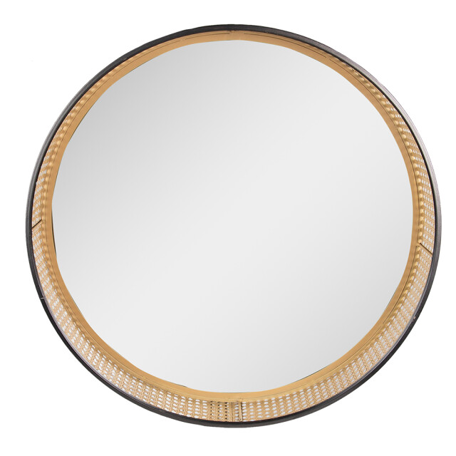 Clayre & Eef Spiegel Ø 60 cm metaal rond grote spiegel 2230448 large