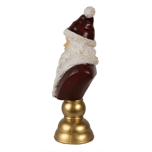Clayre & Eef Buste kerstman 19x15x40 cm polyresin kerstdecoratie 2709865 large
