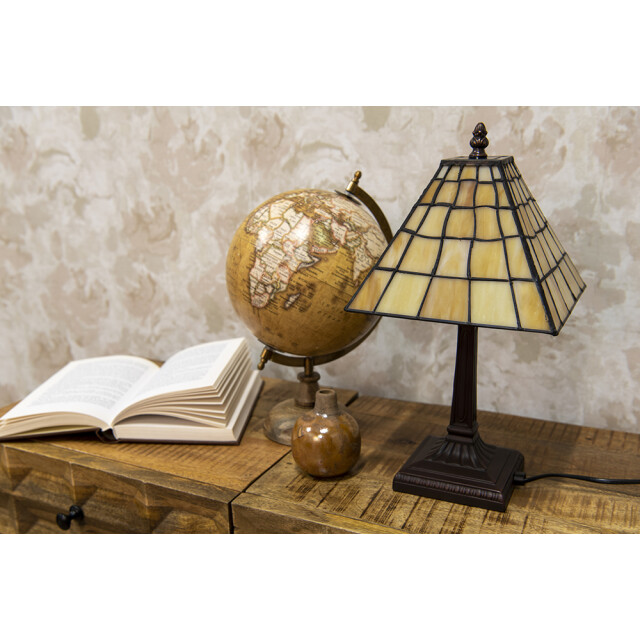 LumiLamp Tiffany tafellamp Ø 20x38 cm kunststof glas tiffany bureaulamp 1980513 large