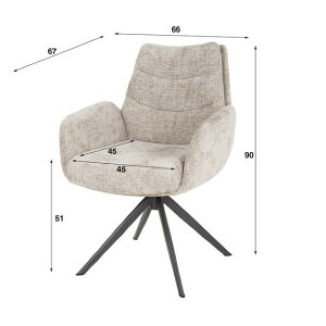 Hoyz armstoel lounge rich set van 2 3005210 large