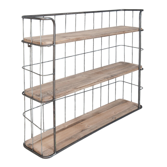 Clayre & Eef Wandrek 85x20x64 cm hout rechthoek muurrek 1088885 large