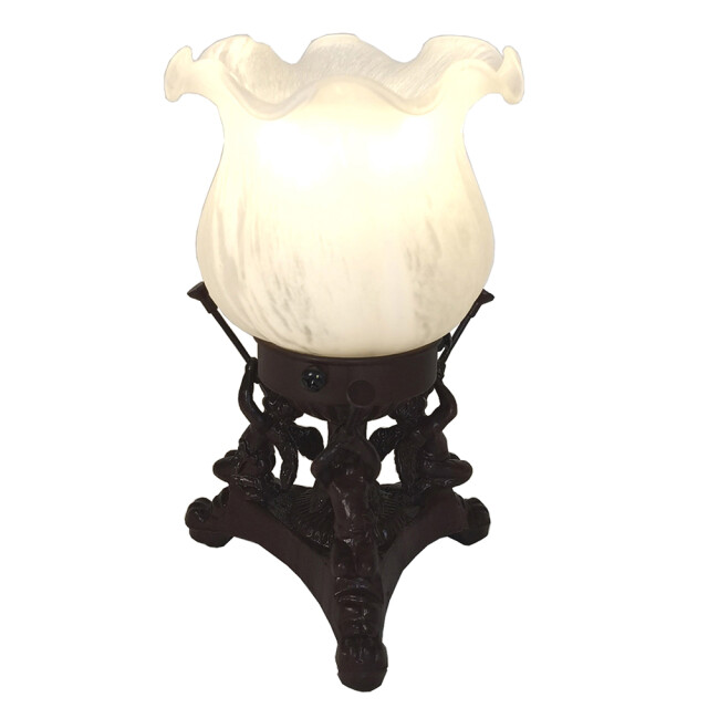 LumiLamp Tafellamp bloem Ø 12x20 cm kunststof glas bureaulamp 1536936 large