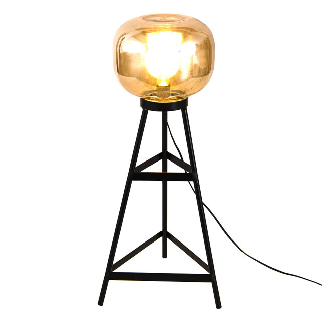 Clayre & Eef Vloerlamp 37x37x72 cm bruin ijzer glas staande lamp 2012332 large