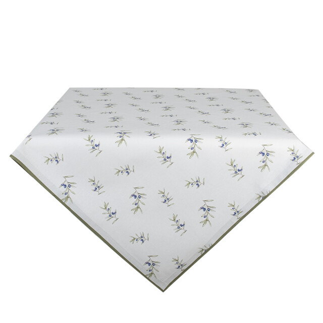 Clayre & Eef Tafelkleed 150x250 cm katoen olijven tafellaken 2778028 large