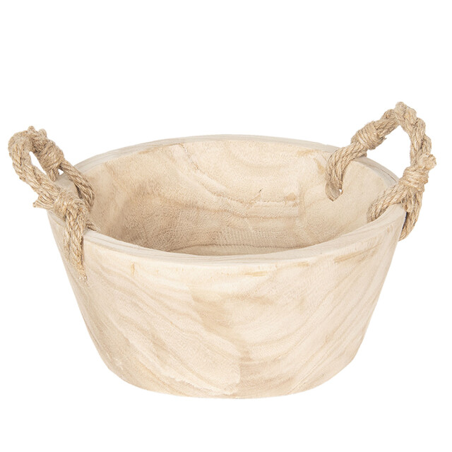 Clayre & Eef Opbergmand set van 2 Ø 36 / Ø 29 cm hout rond mand 1089927 large