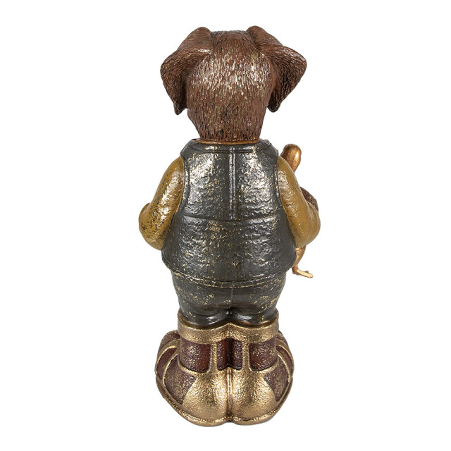 Clayre & Eef Beeld hond 16x14x34 cm groen polyresin 2332515 large