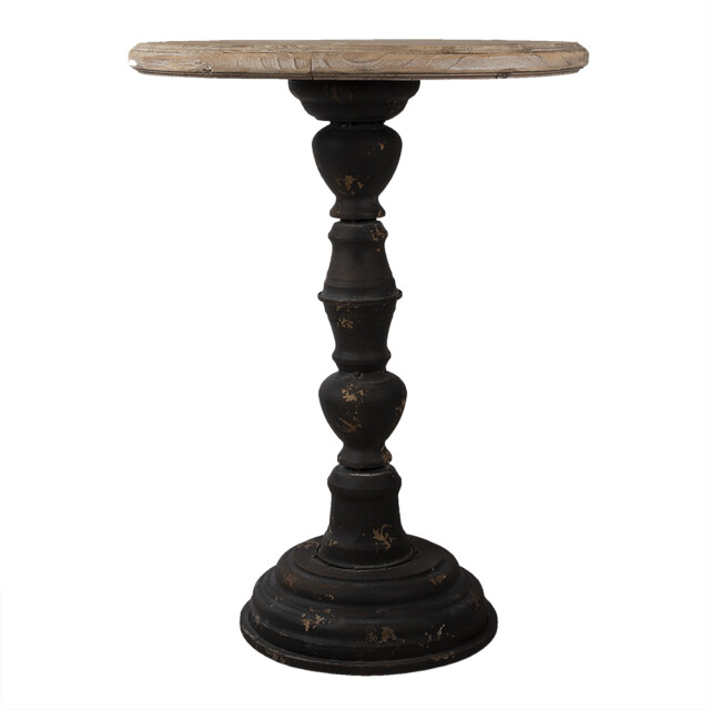 Clayre & Eef Bijzettafel Ø 57x75 cm hout ijzer rond 1365250 large