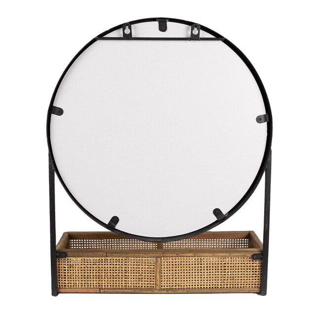 Clayre & Eef Spiegel 51 cm zwart ijzer glas grote spiegel 2449772 large
