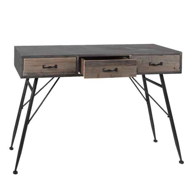 Clayre & Eef Sidetable 116x40x80 cm ijzer hout rechthoek wandtafel 1365253 large
