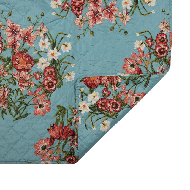 Clayre & Eef Bedsprei 240x260 cm roze katoen polyester rechthoek bloemen 2675743 large