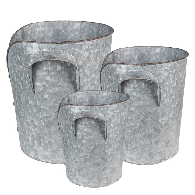 Clayre & Eef Planthouder Ø 25x28 cm metaal bloempot 2412713 large