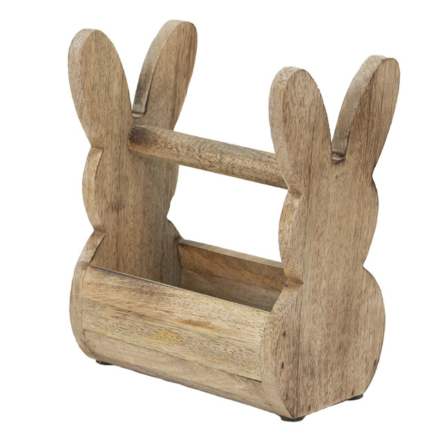 Clayre & Eef Houten kistje konijn 16x12x25 cm hout opbergkistje 1948952 large