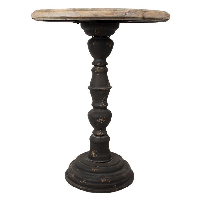 Clayre & Eef Bijzettafel Ø 57x75 cm hout ijzer rond 1365250 large