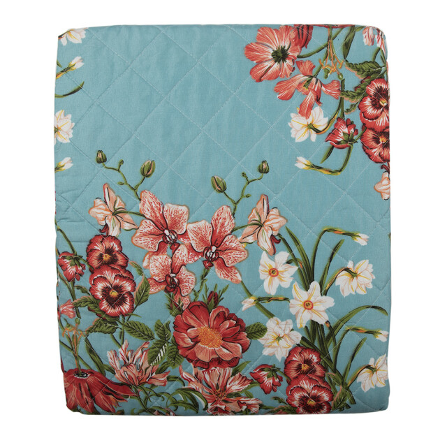 Clayre & Eef Bedsprei 240x260 cm roze katoen polyester rechthoek bloemen 2675743 large