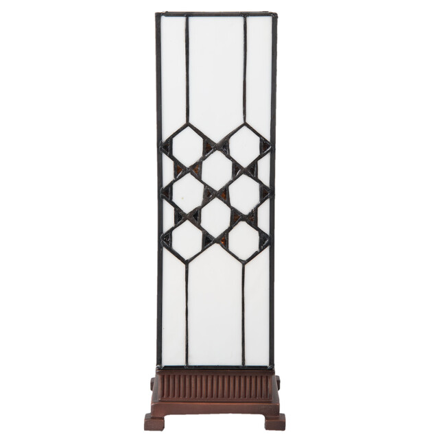 LumiLamp Tiffany tafellamp 12x12x36 cm glas vierkant tiffany bureaulamp 1088564 large