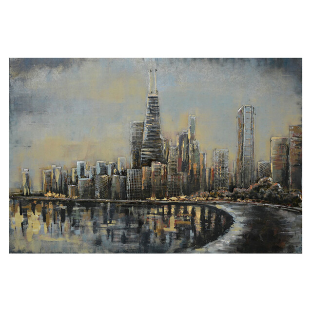 Clayre & Eef Muurdecoratie 120x80 cm ijzer vierkant wanddecoratie 1091564 large