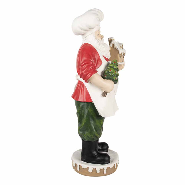 Clayre & Eef Beeld kerstman 59 cm rood kunststof kerstdecoratie 2934145 large