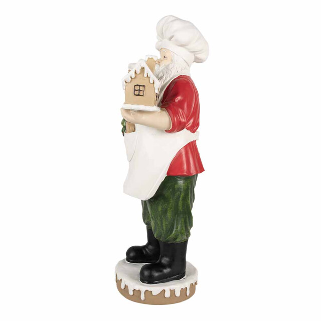 Clayre & Eef Beeld kerstman 59 cm rood kunststof kerstdecoratie 2934145 large