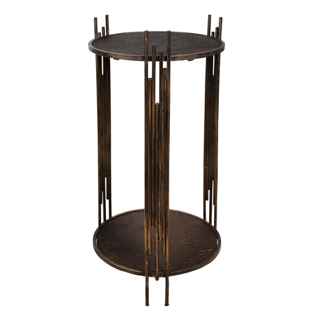 Clayre & Eef Bijzettafel 42x41x89 cm ijzer rond salontafel 2823016 large