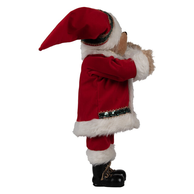 Clayre & Eef Kerstdecoratie beeld beer 51 cm kunststof kerstman 2943014 large