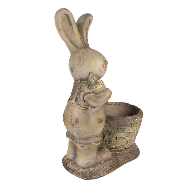 Clayre & Eef Bloempot konijn 49 cm beige keramisch materiaal decoratie 2842002 large