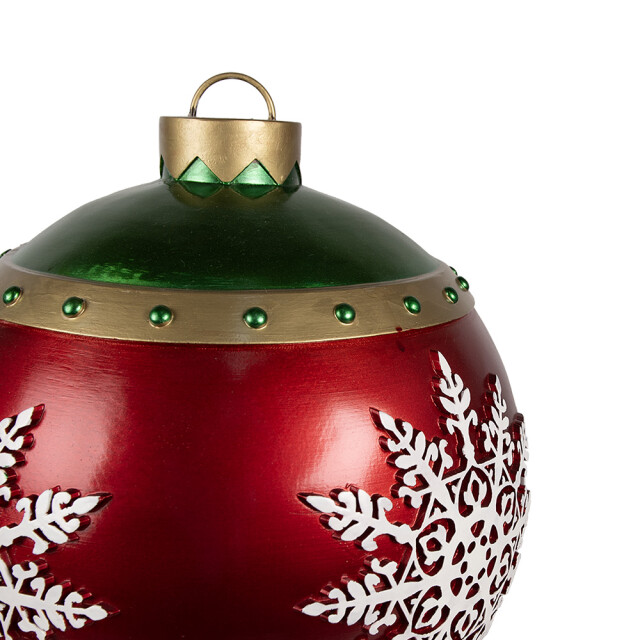 Clayre & Eef Grote kerstbal kerst decoratie Ø 39x44 cm kunststof 2959582 large