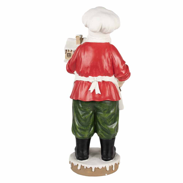 Clayre & Eef Beeld kerstman 59 cm rood kunststof kerstdecoratie 2934145 large