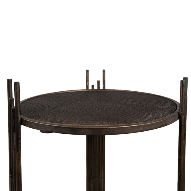 Clayre & Eef Bijzettafel 42x41x89 cm ijzer rond salontafel 2823016 large