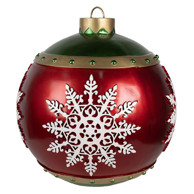 Clayre & Eef Grote kerstbal kerst decoratie Ø 39x44 cm kunststof 2959582 large