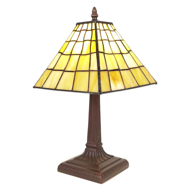 LumiLamp Tiffany tafellamp Ø 20x38 cm kunststof glas tiffany bureaulamp 1980513 large
