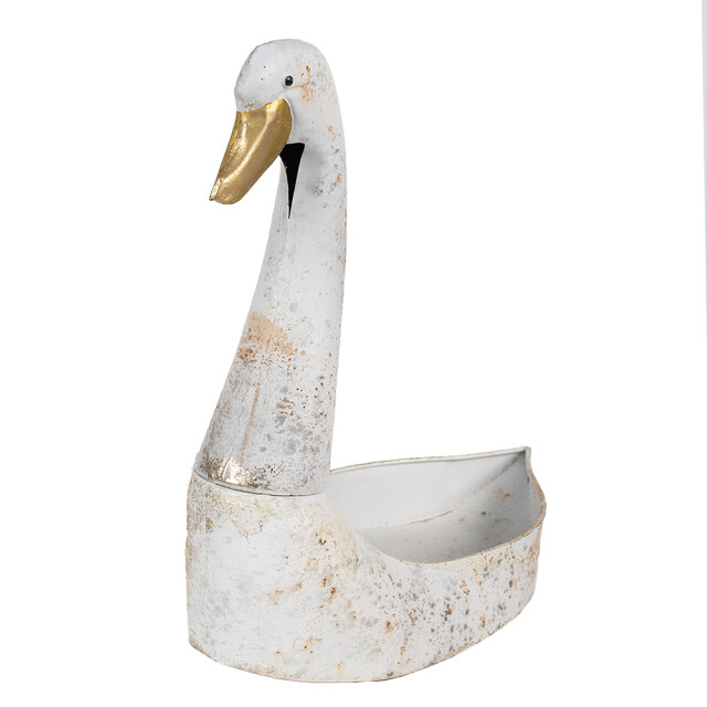 Clayre & Eef Planthouder zwaan 40x21x40 cm metaal 2853546 large